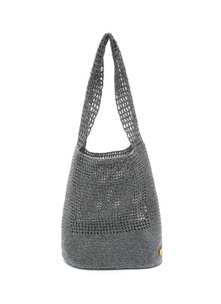 Main View - Click To Enlarge - MIZELE - Medium Crocheted Lurex Bucket Bag