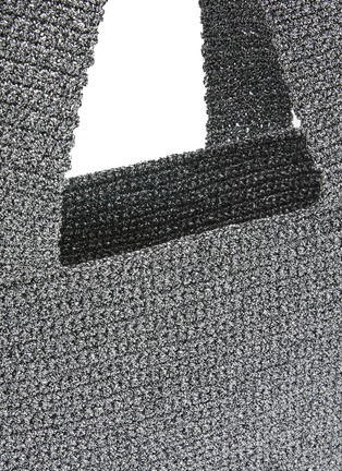 Detail View - Click To Enlarge - MIZELE - Large Muze Crocheted Lurex Tote Bag