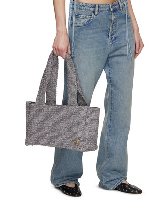 Figure View - Click To Enlarge - MIZELE - Large Muze Crocheted Lurex Tote Bag