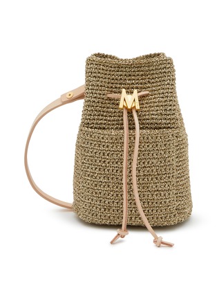 Main View - Click To Enlarge - MIZELE - Extra Small Crocheted Lurex Bucket Bag