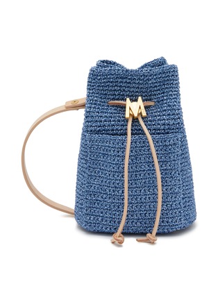 Main View - Click To Enlarge - MIZELE - Extra Small Crocheted Lurex Bucket Bag