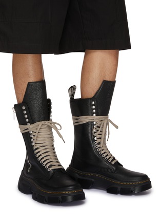 Figure View - Click To Enlarge - RICK OWENS  - X Dr Martens Turbowpn High Top Sneakers