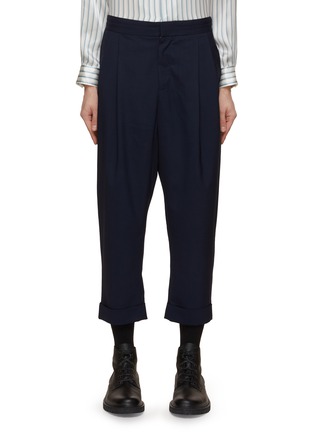 Main View - Click To Enlarge - RE: BY MAISON SANS TITRE - Double Pleated Tapered Cropped Wool Pants