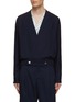 Main View - Click To Enlarge - RE: BY MAISON SANS TITRE - Layered Collarless Wool Shirt