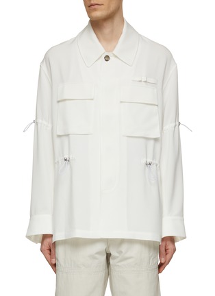 Main View - Click To Enlarge - RE: BY MAISON SANS TITRE - Three Dimensional Pocket Drawstring Shirt