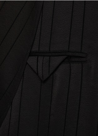  - RE: BY MAISON SANS TITRE - Striped Drape Shirt