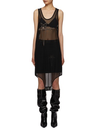 Main View - Click To Enlarge - RICK OWENS  - x Champion Sheer Basketball Dress