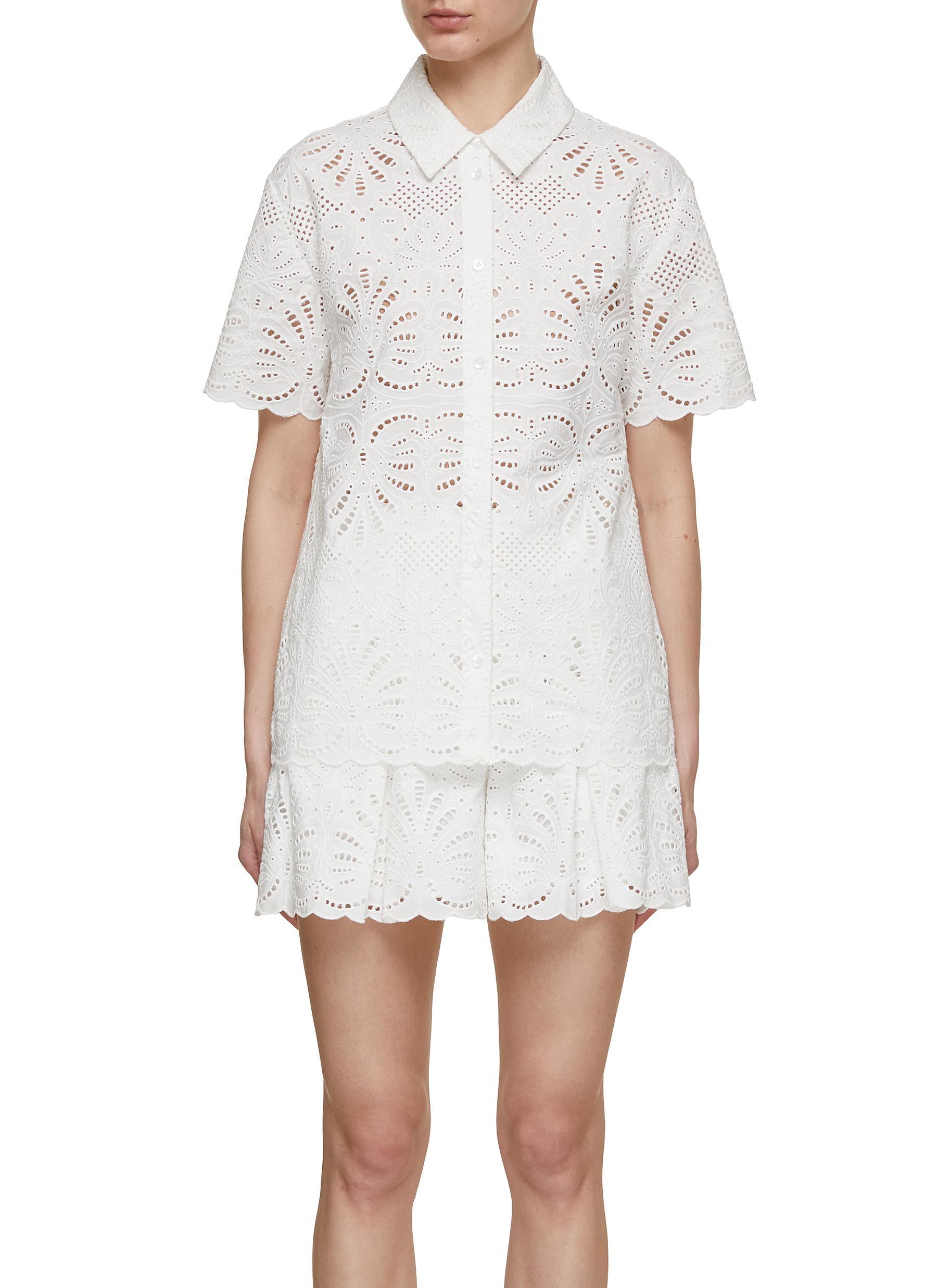 Self portrait broderie anglaise clearance dress