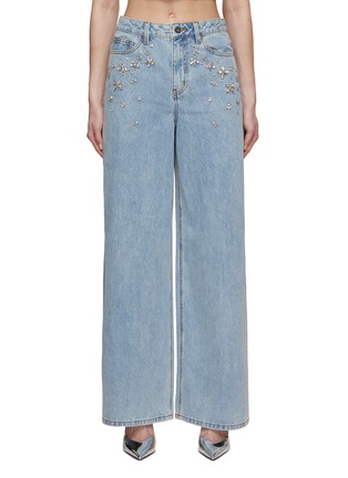 Main View - Click To Enlarge - SELF-PORTRAIT - Crystal Embellished Jeans