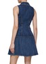 Back View - Click To Enlarge - SELF-PORTRAIT - Tailored Denim Mini Dress