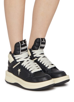 Figure View - Click To Enlarge - RICK OWENS DRKSHDW - x Converse TURBOWPN High Top Sneakers