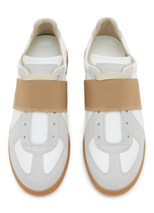 Detail View - Click To Enlarge - MAISON MARGIELA - Replica Elastic Band Leather Sneakers