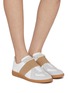 Figure View - Click To Enlarge - MAISON MARGIELA - Replica Elastic Band Leather Sneakers