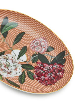 Detail View - Click To Enlarge - RAYNAUD - Trésor Fleuri Oval Platter — Pink