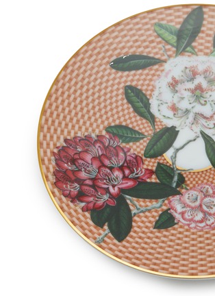 Detail View - Click To Enlarge - RAYNAUD - Trésor Fleuri Bread Plate — Pink