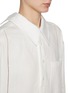 Detail View - Click To Enlarge - BOTTEGA VENETA - Scalloped Collar Linen Shirt Dress