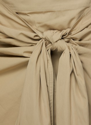  - BOTTEGA VENETA - Asymmetric Front Knot Compact Cotton Skirt