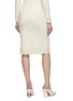 Back View - Click To Enlarge - BOTTEGA VENETA - Compact Cotton Ribbed Jersey Knee-length Skirt