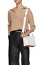 Figure View - Click To Enlarge - CHRISTIAN LOUBOUTIN - Mini Cabata E/W Debossed Leather Bag