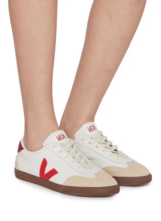 Figure View - Click To Enlarge - VEJA - Volley Bastille Leather Low Top Sneakers