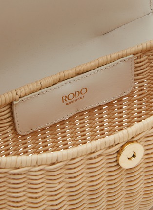 Detail View - Click To Enlarge - RODO - Eloise Wicker Leather Crossbody Bag