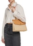 Figure View - Click To Enlarge - RODO - Mini Paris Wicker Leather Linen Bag