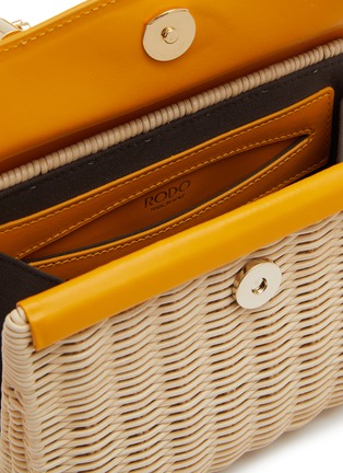 Detail View - Click To Enlarge - RODO - Mini Paris Wicker Leather Bag