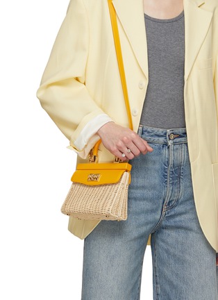 Front View - Click To Enlarge - RODO - Mini Paris Wicker Leather Bag