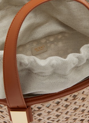 Detail View - Click To Enlarge - RODO - Mini Ellie Wicker Leather Tote Bag