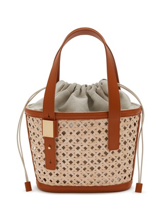 Main View - Click To Enlarge - RODO - Mini Ellie Wicker Leather Tote Bag