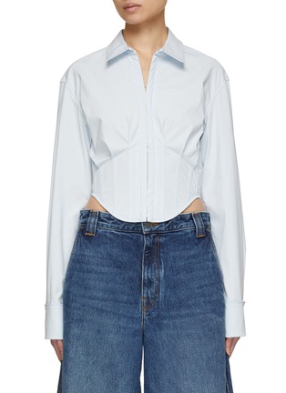 Main View - Click To Enlarge - DION LEE - Tuxedo Corset Shirt