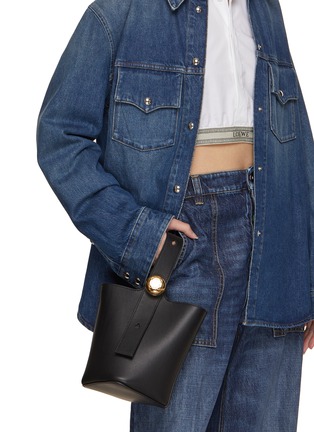 Figure View - Click To Enlarge - LOEWE - Mini Pebble Leather Bucket Bag