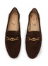 Detail View - Click To Enlarge - SAM EDELMAN - Lucca Suede Moccasins with Logo