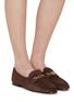 Figure View - Click To Enlarge - SAM EDELMAN - Lucca Suede Moccasins with Logo