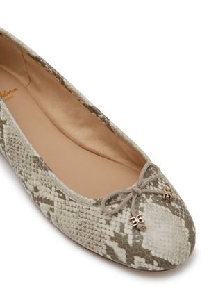 Detail View - Click To Enlarge - SAM EDELMAN - Felicia Luxe Embossed Python Ballerina Flats