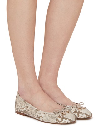 Figure View - Click To Enlarge - SAM EDELMAN - Felicia Luxe Embossed Python Ballerina Flats