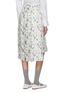 Back View - Click To Enlarge - THOM BROWNE  - Allover Sea Print Pleated Midi Skirt