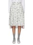 Main View - Click To Enlarge - THOM BROWNE  - Allover Sea Print Pleated Midi Skirt