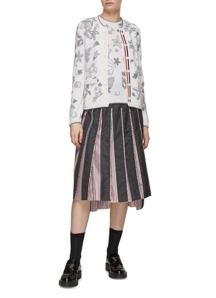 Figure View - Click To Enlarge - THOM BROWNE  - Sea Jacquard Cashmere Cardigan