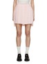 Main View - Click To Enlarge - THOM BROWNE  - Stitched Seersucker 4 Bar Pleated Mini Skirt
