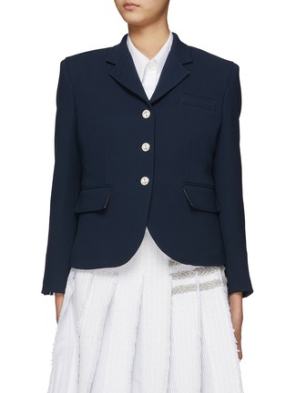 Main View - Click To Enlarge - THOM BROWNE  - Moulded Shoulder Wool Blazer