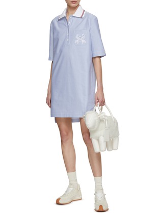 Figure View - Click To Enlarge - THOM BROWNE  - Embroidered Crab Polo Dress