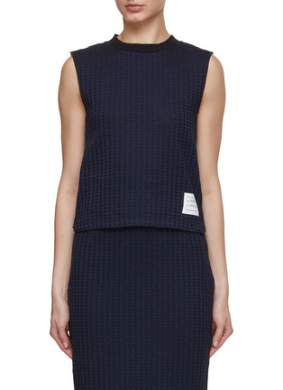 Main View - Click To Enlarge - THOM BROWNE  - Checkered Jacquard Shell Top