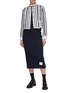Figure View - Click To Enlarge - THOM BROWNE  - Checkered Jacquard Shell Top