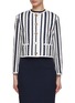 Main View - Click To Enlarge - THOM BROWNE  - Broderie Anglaise Cable Box Pleat Cardigan Jacket