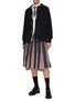 Figure View - Click To Enlarge - THOM BROWNE  - Oversized Round Collar Jacket