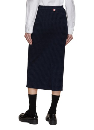 Back View - Click To Enlarge - THOM BROWNE  - Checkered Jacquard Skirt