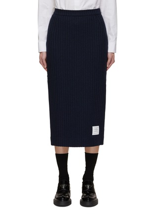 Main View - Click To Enlarge - THOM BROWNE  - Checkered Jacquard Skirt