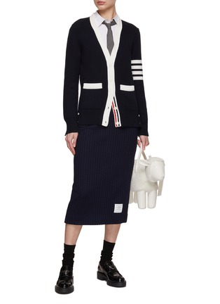 Figure View - Click To Enlarge - THOM BROWNE  - Checkered Jacquard Skirt