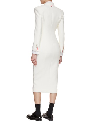 Back View - Click To Enlarge - THOM BROWNE  - Notch Lapel Wool Dress